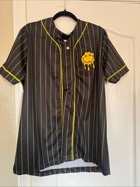 Retrofit Black & Yellow Pinstripe Kids Jersey